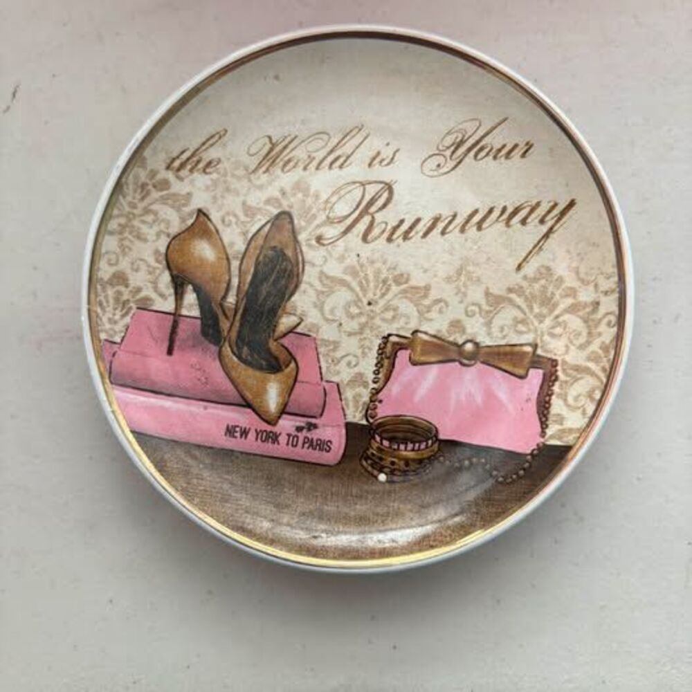 Tri-Coastal Design Marco Fabiano "The World is Your Runway" Trinket Dish Plate